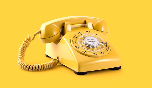 Yellow telephone